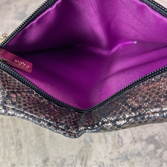 HOBO Lauren Clutch Wallet Iridescent Exotic Metallic Leather - Picture 10 of 14